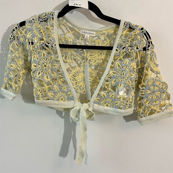 For Love and Lemons Sophia Floral Crochet Crop Top Size S. 2611 - Picture 2 of 5